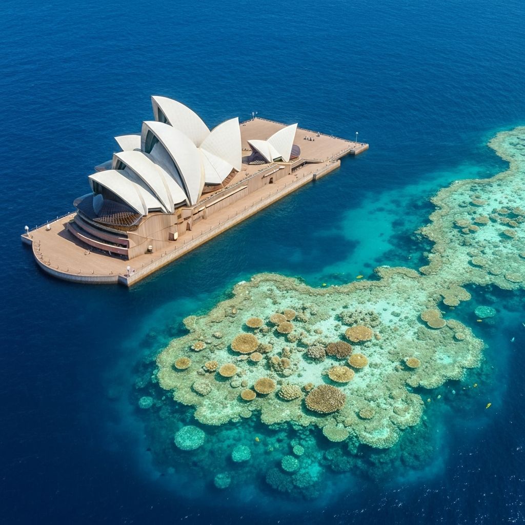 Sydney Opera House and Great Barrier Reef - Australia Citizens